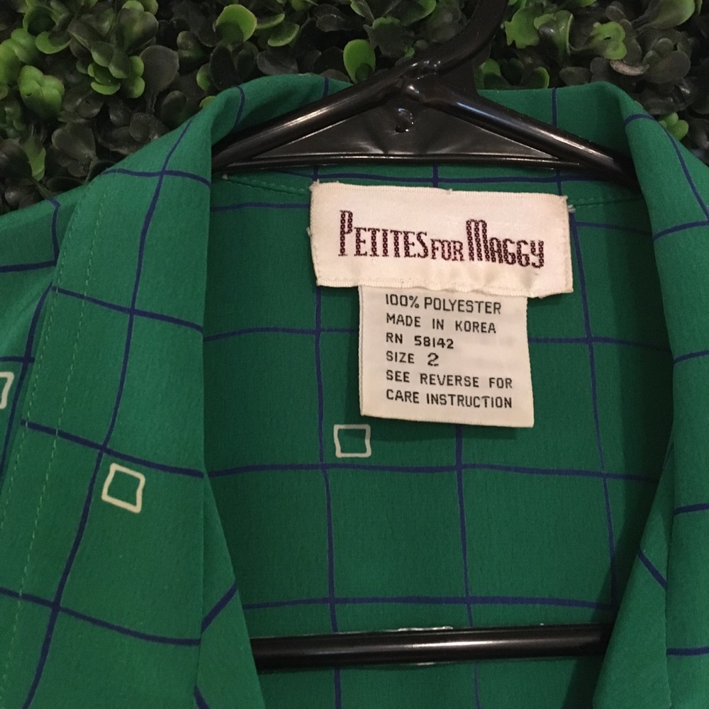 Vintage 1980’s Petites for Maggy Green Dress